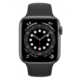 Купить Apple Watch Series 6 44mm Space Gray Aluminum Case with Black Sport Band онлайн